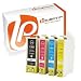 Produktbild Bubprint 4 Druckerpatronen kompatibel für Epson T1301 - T1304 für Stylus SX525WD SX535WD SX620FW Office B42WD BX525WD Workforce WF-3520DWF WF-7515