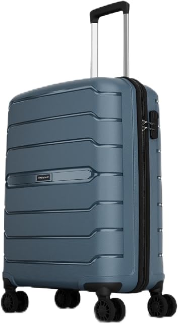 Aristocrat Liberty 8-Wheel Cabin Size Hard Case Trolley Bag, Spanish Blue | Durable Polypropylene Case, Lightw