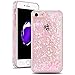 Produktbild SMART LEGEND für iPhone 7 Hardcase Liquid Hülle Glitter Case Hartschale Transparent Schutzhülle Handyhülle Fließen Flüssig Schwimmend Premium Shiny Glanz Sparkle Bling Diamant Strass Tasche Skin Schale Hart PC Clear Kristall Handytasche Etui - Kleines Herz Rosa