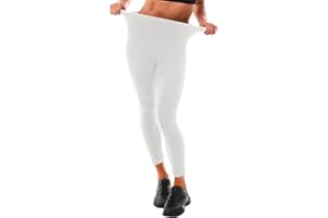 Leafigure Legging de Sport Femme Taille Haute, Noir Leggings Femme pour Sport et la Gym