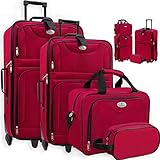 KESSER 4tlg Trolley Kofferset | Reisekoffer Set mit Rollen | Komplettes...