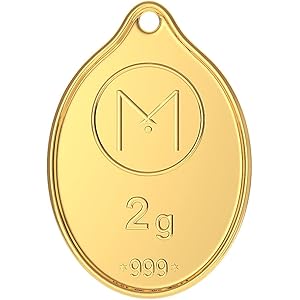 Malabar Gold & Diamonds 24K (999) Gold Coin Pendant 2 grams |Gold Coin cum Pendant for Birthday, Wedding, Akshaya Tritiya & Festive Gift, Goddess Rose Impression