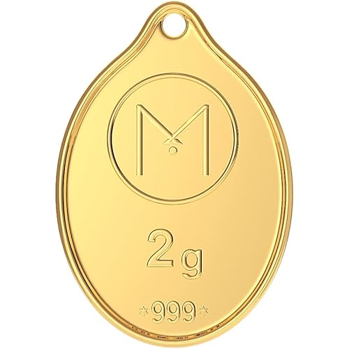 Malabar Gold & Diamonds 24K (999) Gold Coin Pendant 2 grams |Gold Coin cum Pendant for Birthday, Wedding, Akshaya Tritiya & Festive Gift, Goddess Rose Impression