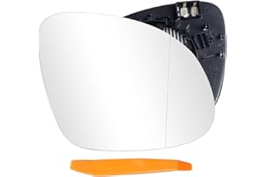 HTTYHT Spiegelglas Ersatz für VW Tiguan 2007-2016/Skoda Yeti 2014-2017/VW Sharan 2010-2022/SEAT Alhambra 2010-2020 beheizbar Ersatzspiegelglas Beifahrerseite Außenspiegel Asphärisch Seitenspiegelglas Rechts