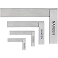 NAVEEN Engineering Square Kit Set of 4 Pieces (6, 8, 10, 12 Inch) Metal Machinist Engineer Steel Ruler Heavy Duty Tool for Metal Works