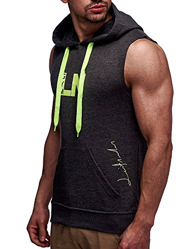 LEIF NELSON GYM Herren Fitness T-Shirt Hoodie Trainingsshirt LN06260 - 2