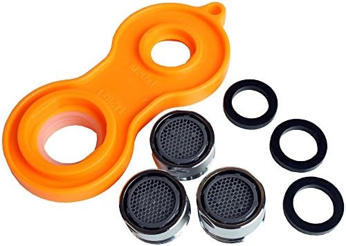Sanixa Water Saver Tap, Set of 3 with Tool, Aerator Water Saving Element, SX1