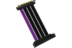 Cooler Master Cable vertical PCIe 4.0 x16-200 mm, negro/morado, conectores - PCIe X 16, conector a conector PCIe X16 de 90°
