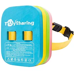 Toysharing Back Float Safety Swim Trainer Swimming Bubble Belt with Adjustable Split Layers Swim Bubbles Belts Secure Clip Buckle Progressive Swim Floaties for Kids Toddler Children Sport Pool Lesson