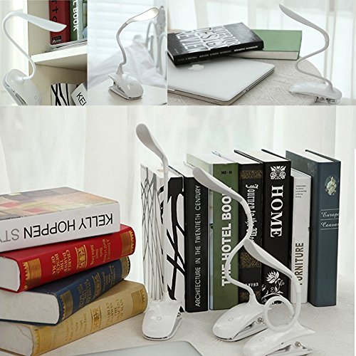 Aogolouk Leselampe Buchlampe, 16 LED Tischlampe Kontrolle Touchscreen, Dimmable eye- Versorgung mit Ladegerät USB Port, 3 Stufe Helligkeit, Flexarm, Lampe Reise, Portable LED wiederaufladbar Leselampe für Lesen Licht, Lesung verstellbar Büro Lampe für Erwachsene/ Kinder - 6