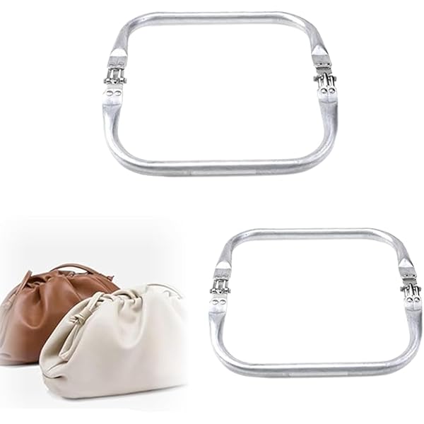 2 Pezzi Chiusura A Molla Per Borse - Cornice In Alluminio 20cm, Per Borse Uncinetto E Fai Da Te - Foto 4