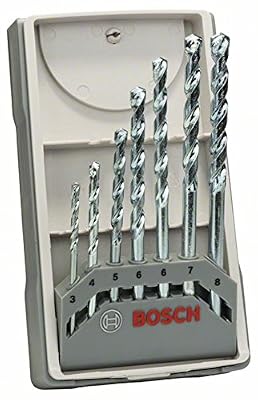 Bosch 2607017079 Set de 7 Forets à matériaux CYL-1 3/ 4/5/6/6/7 /8 mm