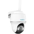 Reolink Go PT Plus 4G LTE 2K 4MP Security Camera Outdoor Wireless, Battery Operated with SIM Card Slot, 32GB SD Card, 360° Pan-Tilt View, Two Way Audio, Smart Detection, Remote Access, Time Lapse