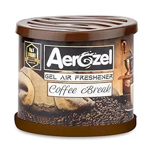 Aerozel Coffee Car Gel Freshener - Mild Coffee Fragrance | Car Perfume | Room Freshener - (100g) (Pack of 1)