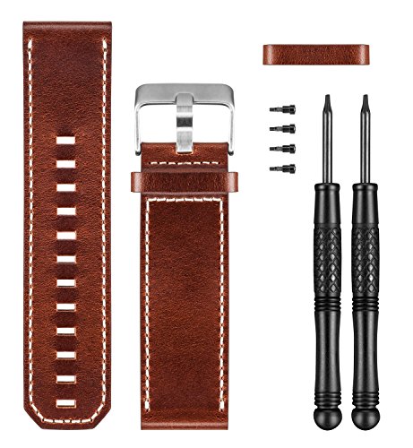 Garmin fenix 3 Wechselarmband - Leder, braun
