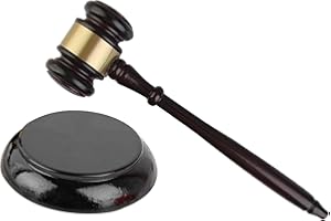 Ompinda Handcrafted Solid Wooden Judge Gavel and Gavel Sound Block Round Judge Hammer for Lawyer Judge/Auction Sale Meeting/Students Play Props and Gifts
