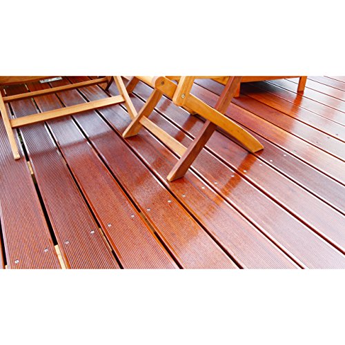 Holz Pflegeöl – 2,5 Liter – Holzöl – Lärche – für innen und außen – geeignet für Möbel, Treppen, Parkett, Holz-Boden, Terrassen – Holzschutz – Schutzschicht – LAGERWARE - 3