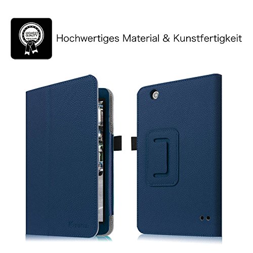 Fintie Odys Syno 8 Hülle Case – Slim Fit Folio Kunstleder Schutzhülle Cover Tasche mit Ständerfunktion und Stylus-Halterung für Odys Syno 20,3 cm (8 Zoll) Tablet-PC, Marineblau - 2