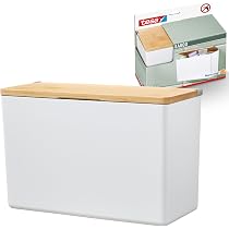 Tesa Baboo XL - Boîte Murale Salle De Bain Bambou Avec Couvercle - Fixation Sans Perçage 3 Kg Powerstrips Waterproof