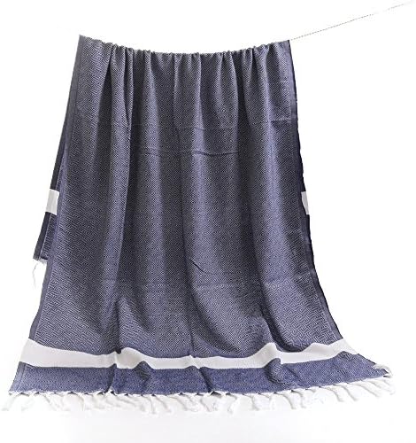 Coldtutu-2018 New Design Microfiber Thick Round Beach Towel Round Beach Blanket With Fringe Ultra Soft Tapestry Wall Hanging,Cotton Tasseld Turkish bath towel 100*170cm, blue
