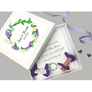 Geldgeschenk zur Hochzeit PERSONALISIERT Blumenkranz Lila