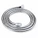 Produktbild YKS 2M Brauseschlauch 78-Zoll G1 / 2 Lange Edelstahl Flexible Hand Chrome Finishes abnehmbare Handbrause Verlängerung Adapter Messing Fitting