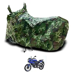 ANTHUB Outdoor Water Resistant Cover for Bajaj Pulsar AS 150 Rain Sun UV Dust Wind Proof ( Green Jungle)