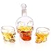 Produktbild Grenhaven Totenkopf Whisky Set Glaskaraffe 350 ml mit 2 Totenkopf Schnapsgläsern 4 cl Whisky Karaffe, Wodka Karaffe, Geschenkset