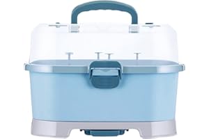 Nvanvmm Baby Bottle Drying Rack Storage, Nursing Bottle Storage boxOrganizer with Cover,Portable Kitchen Cabinet Organizer