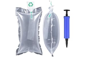 200 x bubbelkuddar 10 x 15 cm – luftkudde för transportförpackningar, en säker förpackning – med luftpump (slumpmässig färg)