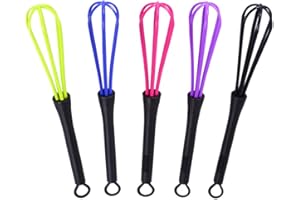 Outil de Mélangeur,ANGGREK 5 PCS En Plastique Salon De Coiffure Coiffure Couleur Des Cheveux Teinture Crème Fouet Cuisine Ballon Mélangeur Outil