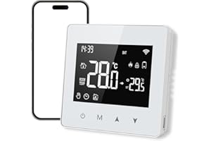 Acmerota Smart Thermostat for Combi Boilers WiFi Thermostat for Boiler Heating 2-Wire Programmable Digital Wireless Thermostat Schedule Multi-room Function, via Smart Life APP, Alexa, Google Assistant