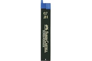 FABER-CASTELL Faber Castell B-9067-2H - Blíster tubo de 12 minas, 0.7 mm 2H, color negro