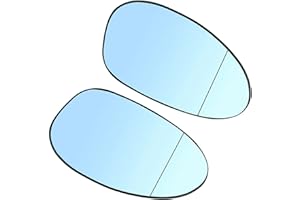 PANTHEM Lusterko kompatybilne z BMW serii 1 E81 E87 E88 E82 serii 3 E46 E90 E91 E92 E93, ogrzewane lusterko zewnętrzne, asferyczne, niebieskie, lewe prawe