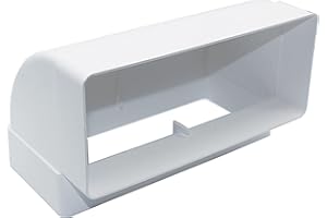 Kair 90 Degree Vertical Elbow Bend 220mm x 90mm - 9 x 4 inch Rectangular Plastic Ducting Adaptor