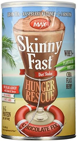 Skinny Fast Hunger Rescue Diet Shake, Chocolate Fix, 17 oz (483 g)