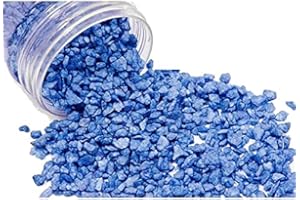 HOBI Lot de 800gr de Gravillons décoratif coloré Bleu Royal, de 2 mm à 4 mm, pour Déco de Table, Bougeoir, Vase