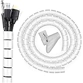 G&uuml;ncel&Ccedil;arşı 1 mt x 22 mm Spiral Boru Kablo Kanalı Kablo Fiş D&uuml;zenleyici Toplayıcı Kordon Kablo Tutucu Beyaz (1 ADET)