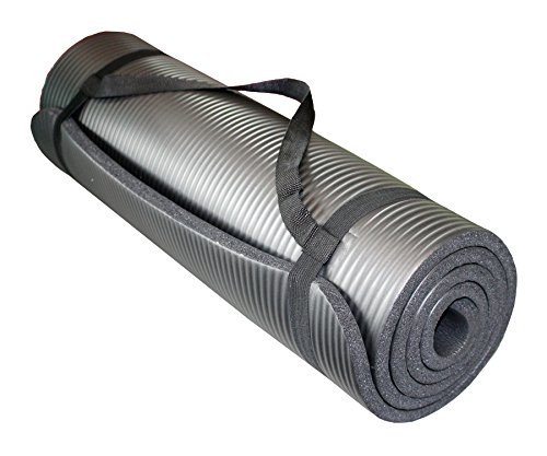 Yogamatte Pilates Gymnastikmatte EXTRA-dick 190 x 60 x 1,5 cm schwarz - 2