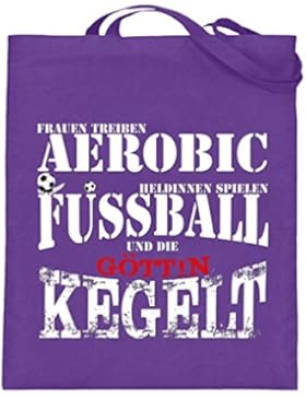 Hochwertiger Jutebeutel (mit langen Henkeln) - Fussball,Rugby,Kegeln