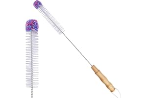 Gvolatee Flaschenbürste Lang 45cm, Reinigungsbürste mit Weicher Plüschbommel, Flaschenreiniger Bürste, Reinigungsbürsten Flasche, Flaschenbürsten Flaschen, Flaschenreinigung Tassenbürste