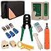 Produktbild Myarmor, Professionelles 11 in 1 Netzwerk-Installations, Wartungs und Reparatur Werkzeuge-Set (Kabel Tester, Quetschzange, 9V Batterie, RJ-45 Cat5e Cat6 Ethernet-LAN 8P8 C Koppler Adapter, -Buchsen-Stecker und Abdeckungen, Abisolierzange, Kabelbinder) mit Organizer Tasche
