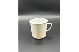 Kimmel 21-000-1601-1 asa, té, Taza de café, Reutilizable, irrompible, 330 ml, Plástico, Blanco