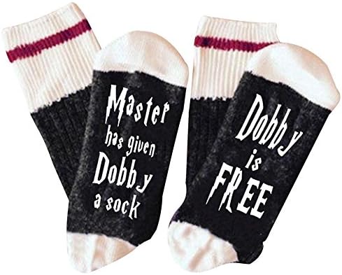 Cotton Socks Master has given Dobby a Socks Casual Unisex Socks Breathable Comfortable Red Stripe Sock Black White by Juily