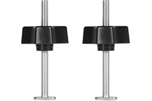 HILITAND Rail en T Pince à Rainure en T T-Slot T-Track en Métal Outil de Fixation Serrage Rapide pour Travail du Bois （2pcs T vis + 2pcs écrou à bouton uniquement）