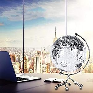 HIZLJJ Educational Inflatable Globe Of The World Blow Up Earth Ball With Stand For Kids - Large Accurate Political Map Desktop Globes - Giant Planet Earth Classroom Learning Toys For Children