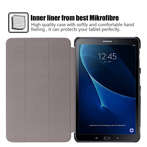 tinxi® Tab A 10,1 Tasche, Kunstleder Tasche für Samsung Galaxy Tab A 10,1 T580 10,1 zoll (25,65 cm) Schutzhülle Tasche Folio Tablet cover Flip Case Schutz hülle mit Standfunktion Sleep-Wakeup Funktion, don’t touch my Tab (nicht für P580 P585) - 4