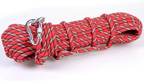 10mm Climbing Rope Outdoor Climbing Speed ??Down Polyester , red , 30m