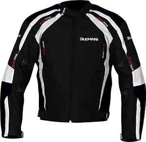 DUCHINNI Misano All Season Motorcycle Jacket (Black, Small)
