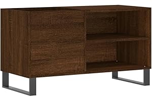 vidaXL Mueble de Discos Madera de ingeniería marrón Roble 85x38x48 cm
